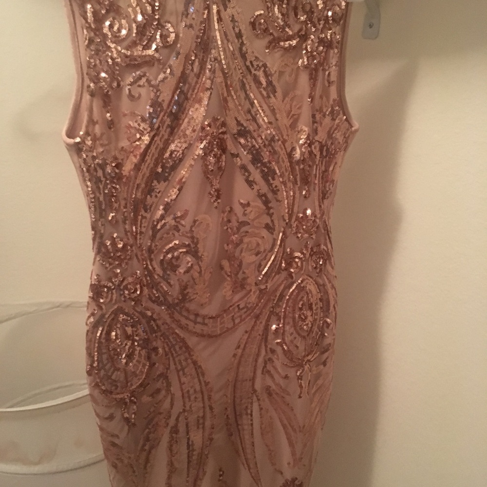 Rose gold sequins dress Jessica rich collection